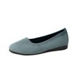 thumbnail image 2 of Tawop Womens Shoes Slip On Walking Work Casual Flat Round Toe Retro Knit Light Blue Size 6, 2 of 6