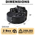 thumbnail image 2 of FFH 55" Oversized Swivel Accent Chair, Polyester Black, 2 of 11
