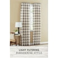 thumbnail image 3 of Mainstays Farmhouse Light Filtering Rod Pocket Panel, Set of 2, Beige Stripe, 38" x 84", 3 of 10