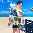 thumbnail image 4 of GZHJMY Tropical Frogs Beach Towel - Lightweight Compact Oversized Travel Towels - Super Absorbent Quick Dry Towel for Swimming Camping Holiday（260）, 4 of 7