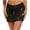 Black, variant on Women's Crochet Drawstring Hollow Out Knitted High Waisted Swimsuit Mini Cover Up Beach Skirt Black