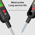 thumbnail image 4 of pitrice Voltage Detector Lightweight Backlit Screen Tester Pen Flashlight Metal Probe Data Hold Digital Indicator Car Automobile Black 1 Black 2, 4 of 6