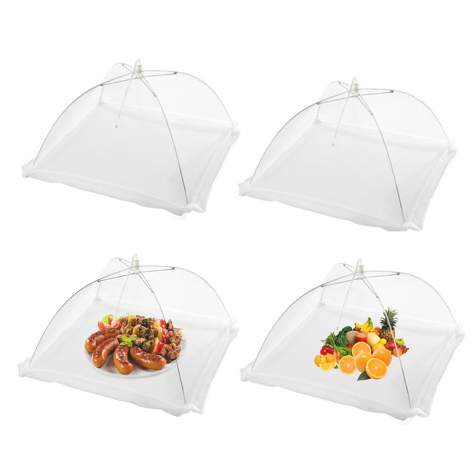 Details about   Mesh Screen Food Cover Tents Set of 4 Umbrella Screens to Keep Bugs And Flies 