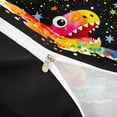 thumbnail image 4 of Metsweet Watercolor Dino Twin Duvet Cover, Gradient Starry Sky Twin Bedding, Pink Black,Black Reversible,2pcs,1 Duvet Cover and 1 Pillowcase, 4 of 6