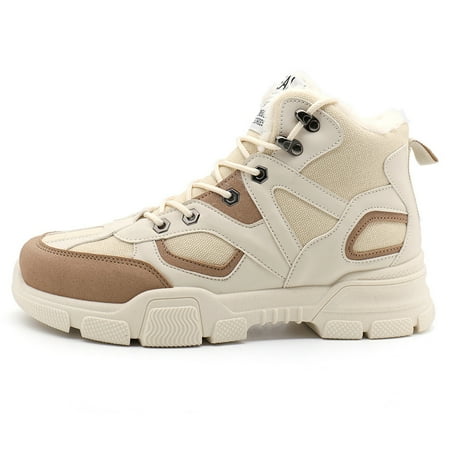 

Men‘s Warm Fleece Lace-up Soft Sole Sneakers For Outdoor