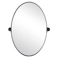 thumbnail image 1 of ANDY STAR Modern 25 x 38 In Oval Wall Hanging Bathroom Mirror, Matte Black, 1 of 8