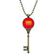 thumbnail image 1 of Jianjun National Courageous Battle Key Necklace Pendant Tray Embellished Chain, 1 of 3