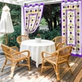 thumbnail image 4 of Outdoor Curtains for Patio Waterproof, Purple Lemons Windproof Pravicy Outside Porch Blackout Curtain, Summer Watercolor Italian Style Flower Sun Blocking Grommets Curtains for Cabana Gazebo 54"x84", 4 of 9