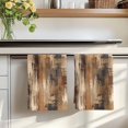 thumbnail image 7 of Brown Abstract Kitchen Towels Set of 3, Vintage Geometric Gradient Oil Painting Modern Absorbent Dish Towels for Kitchen, Microfiber Hand Towel, Quick Drying Tea Towel for Cleaning Dishcloths, 7 of 7