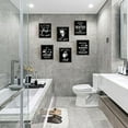 thumbnail image 7 of 9 PCS Canvas Prints Bathroom Theme Canvas Art Black&White Hint Painting Decorative Wall Art Pictures, 7 of 7