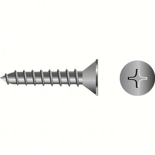 SeaChoice 59538; #12 X 1 Phillips Head Flat Tapping Screw 4/ Bag Made by SeaChoice