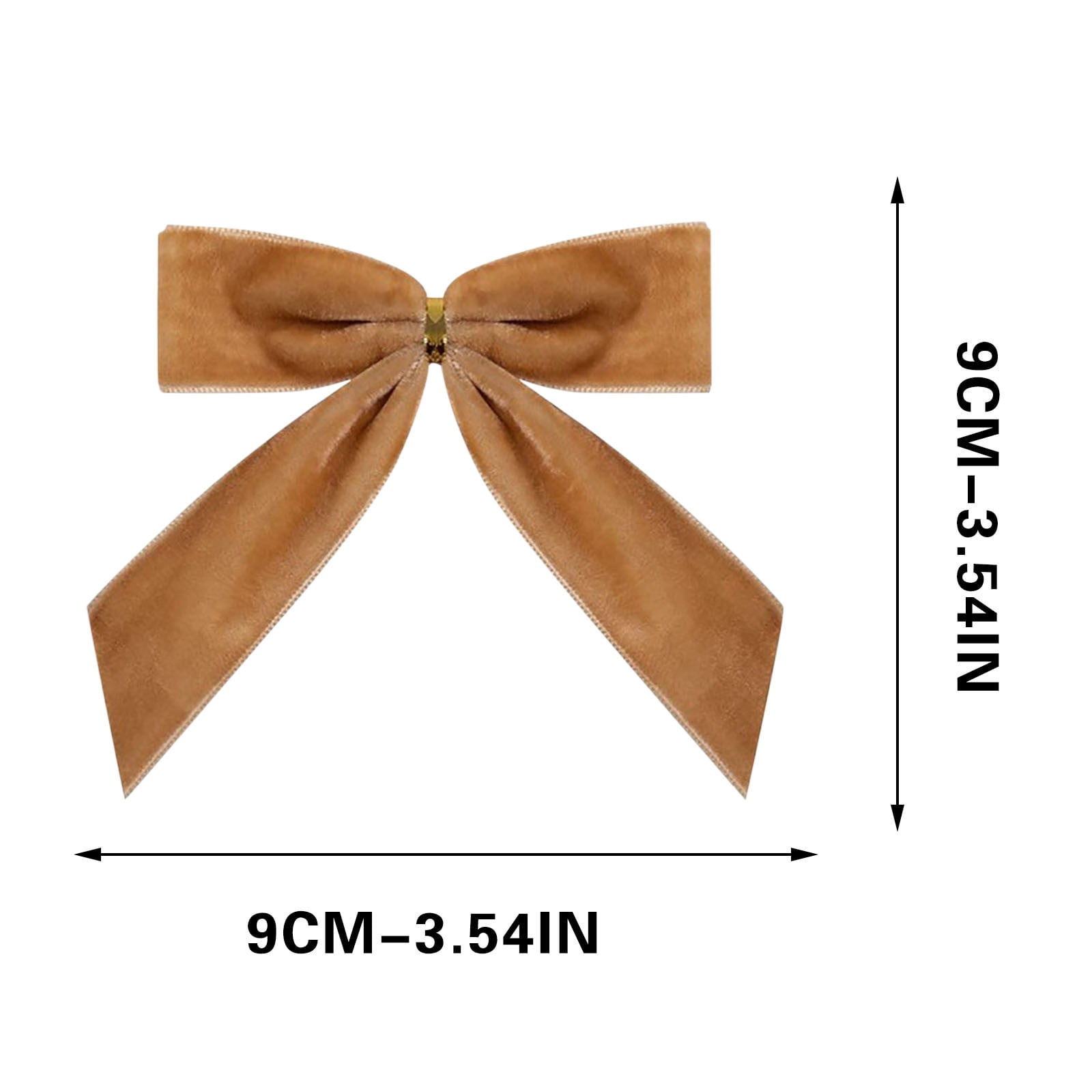 24pcs Velvet Christmas Bows for Christmas Tree Wreath Gift Wrap Crafts Wedding Party Bows for Snack Baking Candy Bags Home Decoration 3.54inx3.54in