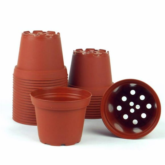 3 in. dia. Plastic Terra Cotta Pots - Pack of 30