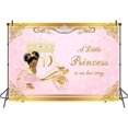 thumbnail image 5 of Royal Gold Princess Baby Shower Backdrop Pink Little Princess is On The Way Background Glitter Gold Princess Carriage Newborn Birthday Party Decorations Banner Photo Booth Props, 5 of 5