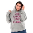 thumbnail image 5 of Live Laugh Love Llama Alpaca Humor Hoodie Sweatshirt Women Brisco Brands M, 5 of 6