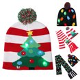 thumbnail image 6 of LED Light Up Hat Beanie Knit Cap,Xmas Christmas Hat Beanie, Unisex Winter Snow Hat Sweater Ugly Holiday Hat Party Beanie Cap, 6 of 8