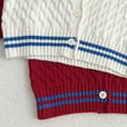 thumbnail image 6 of Krdevn Christmas Decorations,Girls Knit Cardigan Sweater with Striped Collar Preppy Style Outerwear Soft Yarn Top for Baby and Toddler Casual Wear,Size:18-24 Months, 6 of 9