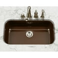 thumbnail image 2 of Houzer Porcela 31 in Espresso Porcelain Enamel Steel Undermount Single Bowl Kitchen Sink - PCG-3600 ES, 2 of 8