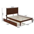 thumbnail image 7 of AFI NoHo 14" Queen Wood Platform Bed Frame with Twin-XL Trundle, Walnut, 7 of 7