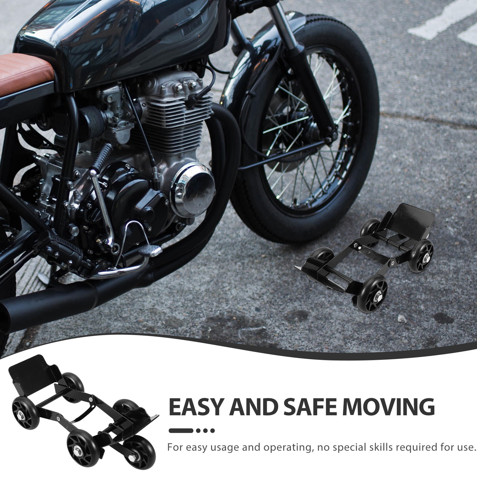 Raindrops  Motorcycle Dolly Tire Roller for Motorcycles Snowmobile Mover