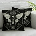 thumbnail image 3 of COMIO  Skull Decorative Pillow Covers Gothic Black Aesthetic Throw Pillow Covers for Home Decor Living Room Chair Sofa Bed Couch Decor Cushion Covers Sofa Pillowcase, 3 of 5