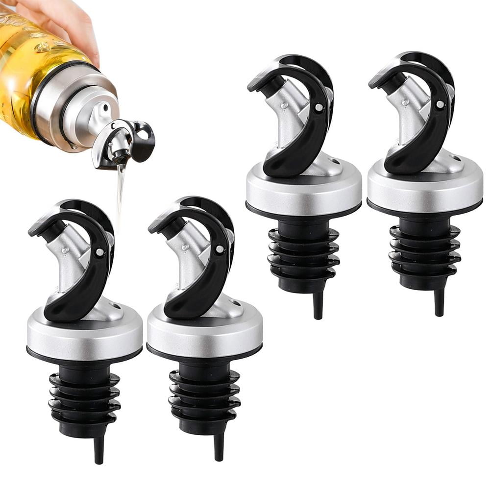 Tohuu Liquor Bottle Pourers Wine Pourers With Automatic Flip Cap Pour Spout Cover for Liquor