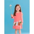 thumbnail image 2 of Bellafa 2-7T Little Girls Long Sleeve Dress Toddler Kids Christmas Easter Cotton Casual Appliques Shirt Jersey Dresses, 2 of 9