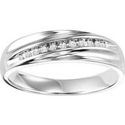 1/10 Carat T.W. Diamond Sterling Silver Comfort Fit Band