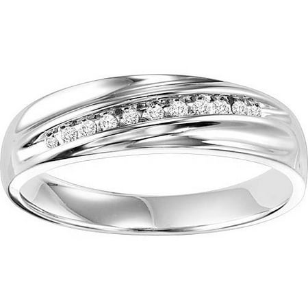 Forever Bride 1/10 Carat T.W. Diamond Sterling Silver Comfort Fit Band