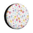 thumbnail image 1 of Fotbe Cute Owl Funda de Llanta de Repuesto con Estampado, Engrosada, Ajuste Universal para Jeep, Remolque, RV, SUV, Camión-14 inch, 1 of 6