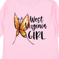 thumbnail image 4 of Inktastic West Virginia Girl- Butterfly Girls Long Sleeve Toddler T-Shirt, 4 of 5