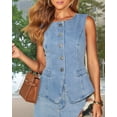 thumbnail image 4 of Women'S Denim Vest Blue Vest S, 4 of 8