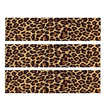 Dark Leopard Edible Icing Image Cake Border Strips Decoration Frosting Sheet Strips