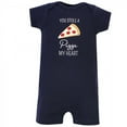 thumbnail image 3 of Hudson Baby Infant Boy Cotton Rompers 3pk, Pizza, 3-6 Months, 3 of 4