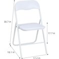 thumbnail image 2 of TROPOW Folding Chair,Accent Chair,Event Portable Metal Folding Chairs with Cushion, Non-Slip Feet Pads Stackable Chairs, 2 of 7