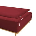 thumbnail image 2 of Zip On Fitted Sheet Twin XL Size(39X80) - Includes 2 Zip On Sheets +1 Bottom Fitted Base - Fit's 10” In Deep Pocket - Zip On Sheets Easy to Change - 600 TC Cotton Fitted Sheet - Burgundy Color, 2 of 9