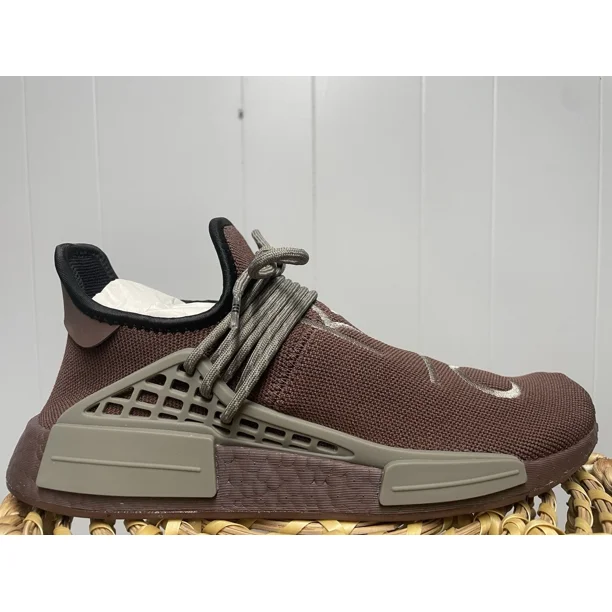 Ad-id-as Pharrell Williams x NMD Human Race Chocolate Brown Sneakers Size 11.5 men