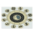 thumbnail image 1 of Astrology Cutting Board, Ethnical Tribal Horoscope Chart Signs and Names Image Print, Decorative Tempered Glass Cutting and Serving Board, Large Size, Black White and Yellow, by Ambesonne, 1 of 1