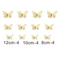 thumbnail image 1 of 12 Uds. De mariposas artificiales doradas con textura de Metal para decoración de tartas, simulación de mariposas, artesanías para bodas, decoración para fiestas Tan Jianjun unisex, 1 of 2