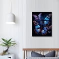 thumbnail image 3 of ONETECH Blue Butterfly Poster Fantasy Wall Art,Colorful Natural Landscape Canvas Prints Home and Office Wall Decor,for Girl Bethroom Decoration Aesthetics, 3 of 4