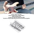 thumbnail image 4 of Electric Bass Bridge Tailpiece 4 String Fixed Saddle Retro Style Bass Bridge Replacement With Hex Wrench Screws, 4 of 8