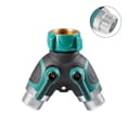 thumbnail image 1 of Garden 2 Way Garden Hose Leak Free Lever Control Water Splitter Spigot Connector, 1 of 8