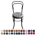 thumbnail image 1 of My Infinity Store 16" Plush Round Tufted Chair Pad/Cushions Tie-Backs (Silver Gray,1 Piece), 1 of 3