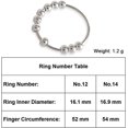 thumbnail image 3 of Fidget Anxiety Ring S990 Sterling Silver Spinner Ring Fidget Beads Rings（No.14), 3 of 5