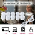 thumbnail image 6 of Nishore Light Bulb,10 Fill Usb And Color Temperatures Vanity Mirror 3 Color Fill Usb Play Led With 3 Makeup Mirror Dimmable Mirror With, 6 of 6