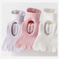 thumbnail image 4 of YOMYM 6 Pairs Grip Pilates Socks for Women, Non-slip Yoga Athletic Socks for Barefoot, 4 of 9