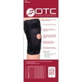 OTC Orthotex Knee Stabilizer Wrap Spiral Stays, Black, XLarge