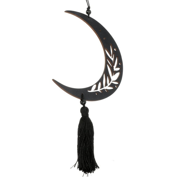 unbranded  Wooden Crescent Pendant Minimalist Decor Moon Wall