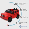thumbnail image 4 of Carro Electrico Montable para Niños Baby Gaon Carrito Tipo Camioneta Todo Terreno Rojo Con Luces Estero Bluetooth y USB Doble Puerta Con Seguro, 4 of 5