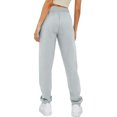 thumbnail image 4 of Comfy Cotton Sweatpants Fleece Lined Halloween Casual Joggers Pants with Pockets Womens Midweight Sports Wear (L, Gray 02), 4 of 6